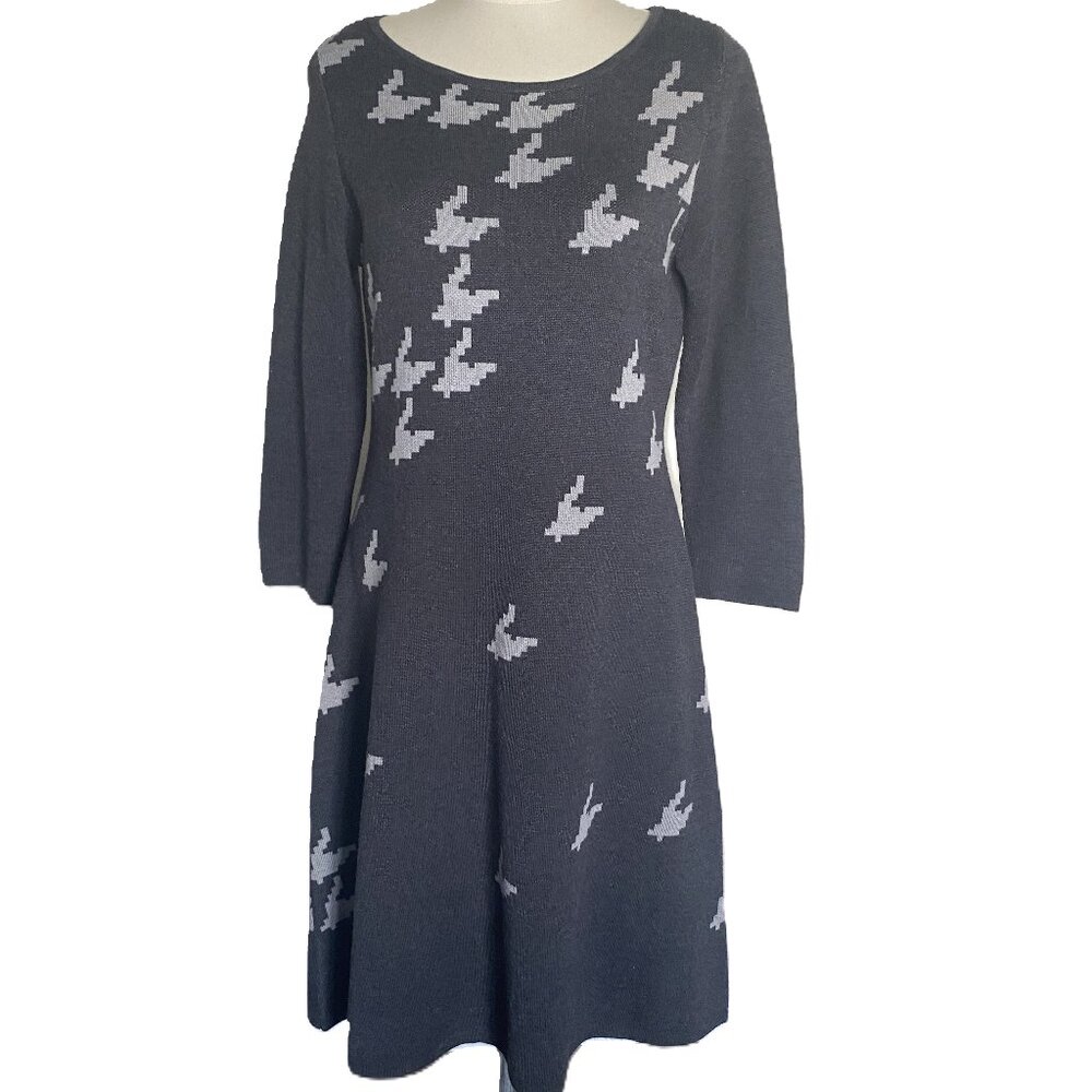 EUC NINE WEST Gray Sweater Dress sz M
